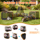 Advwin 6-in-1 Outdoor Cat Enclosure with Playhouse & Tents
