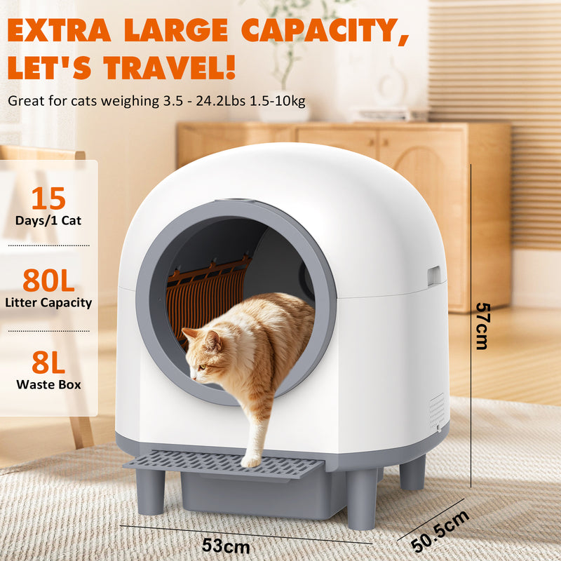 Advwin 88L Automatic Cat Litter Box Self Cleaning