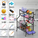 Advwin Home Gym Storage Rack with Wheels