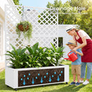 Advwin Planter Box Privacy Screen with Trellis & Wheels