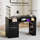 Advwin Manicure Table w/Glass Top Drawer Dust Collector