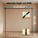 Advwin No Drill Adjustable Curtain Rod Room Divider Black (Pre-Order)
