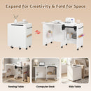 Advwin Folding Sewing Table with Adjustable Platform