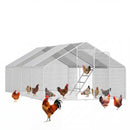 Advwin 6x3x1.95m Metal Chicken Coop w/ 4-Tier Perch