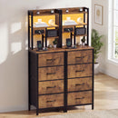Advwin Tall Bedside Table with Charging Station