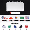 Advwin Poker Chips Set 300pcs Aluminum Case with 2 Decks