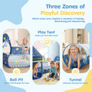 Advwin 3 in 1 Pop-Up Kids Play Tent with Baby Crawl