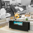 Advwin 140cm TV Cabinet with RGB LED Light Black (Pre-Order)