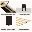 Advwin King Single Velvet Floating Bed Frame