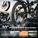 Advwin 20" Folding Bicycle with 6-Speed Dual Brake System