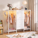 Advwin Fabric Drawer Dresser with Hanging Rack