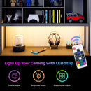 Advwin L Shaped Gaming Desk with LED Lights 148cm