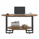 Advwin 2-Tier Coffee Table with Open Storage Shelf