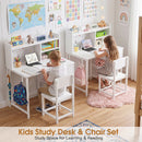 Advwin Kids Study Desk and Chair Set with Bookshelf