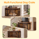 Advwin 42.5" Corner Wooden Dog Crate Furniture