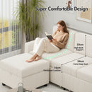 Advwin 3 Seater Sofa 197cm with Storage Ottoman Beige