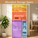 Advwin Bakers Rack w/ Mini Fridge Space & Power Outlets