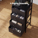 Advwin Tall Bedside Table with Charging Station