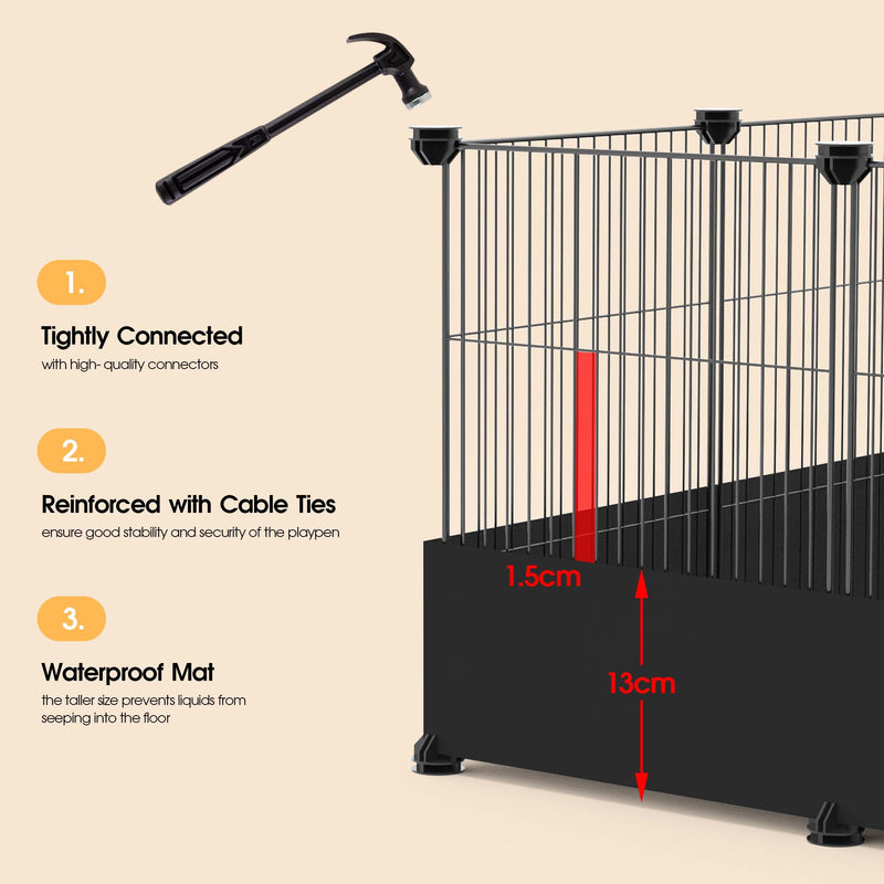 Advwin 32 Panels DIY Indoor & Outdoor Rabbit Playpen