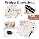 Advwin 3-in-1 Corduroy Convertible Sofa Bed