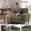 Advwin 2 Seater Corduroy Loveseat Sofa with Tufted Cushion