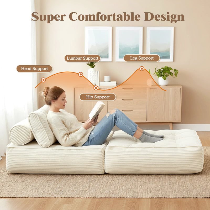 Advwin 3-in-1 Folding Sofa Bed with Pillow
