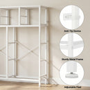 Advwin PU Dresser with 10 Drawers & Side Pockets White