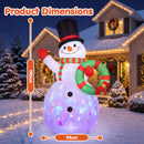 Advwin 1.9m Inflatable Snowman with Colourful Lights