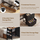Advwin Single Corner Bed Frame with Desk and Bookcase