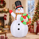 Advwin 1.9m Inflatable Snowman with Colourful Lights