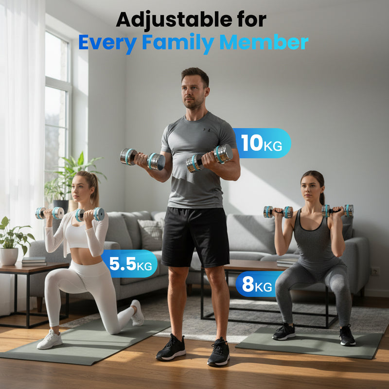 Advwin Adjustable Dumbbells 2×10kg