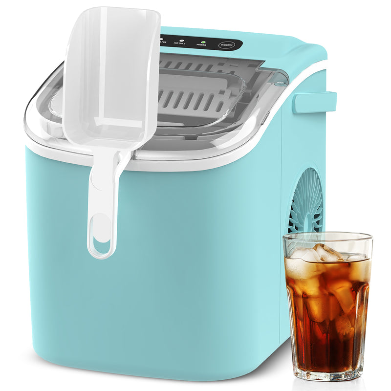 Advwin 12KG Self-Cleaning Ice Makers with Handle Green