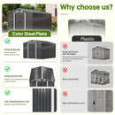 Advwin 8 x 10 FT Galvanised Steel Garden Shed