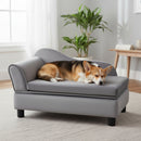 Advwin Small Dog Sofa with Storage & Removable Cushion
