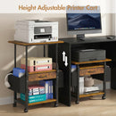 Advwin Height Adjustable Printer Stand with Wheels