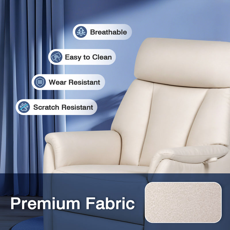 Advwin 360 Swivel Recliner Chair Beige