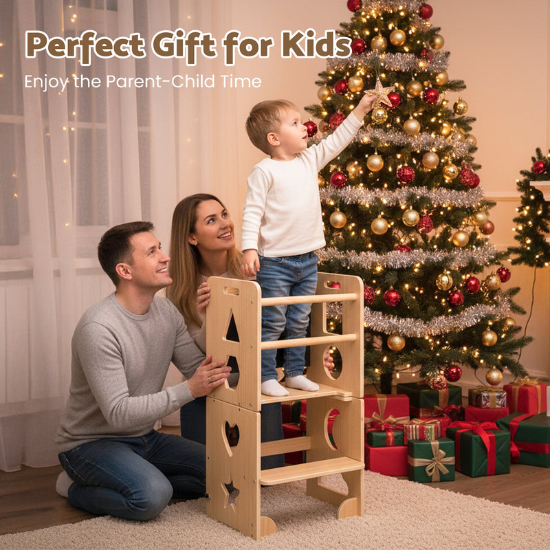 Advwin 3-in-1 Toddler Kitchen Step Stool Foldable