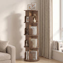 Advwin 4-Tier 360° Rotating Bookshelf Brown
