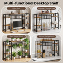 Advwin 5-Tier Desk Bookshelf wIth Adjustable Shelves