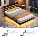 Advwin Double Floating Bed Frame w/ Charging Station