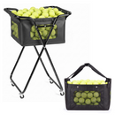 Advwin Foldable Tennis Pickleball Cart w/ Removable Ball Bag