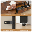 Advwin 197cm TV Stand with Bookshelf & LED Lights