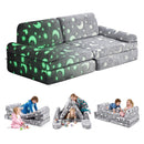 Advwin 10pcs Kids Modular Sofa Convertible Play Couch
