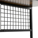 Advwin 3-Tier Desktop Organizer with Hooks Rustic Brown