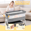 Advwin 3 in 1 Baby Bassinet 6 Height Adjustable