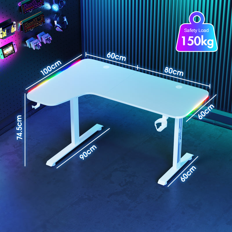 Advwin L Shape Gaming Corner Desk 140cm