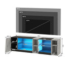 Advwin 160cm LED TV Unit with Adjustable Glass Shelves