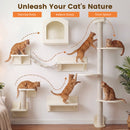 Advwin 7-in-1 Wall Mounted Cat Shelves for Play & Rest