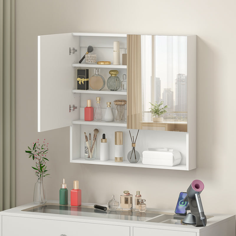 Advwin LED Bathroom Mirror Cabinet Wall Mounted