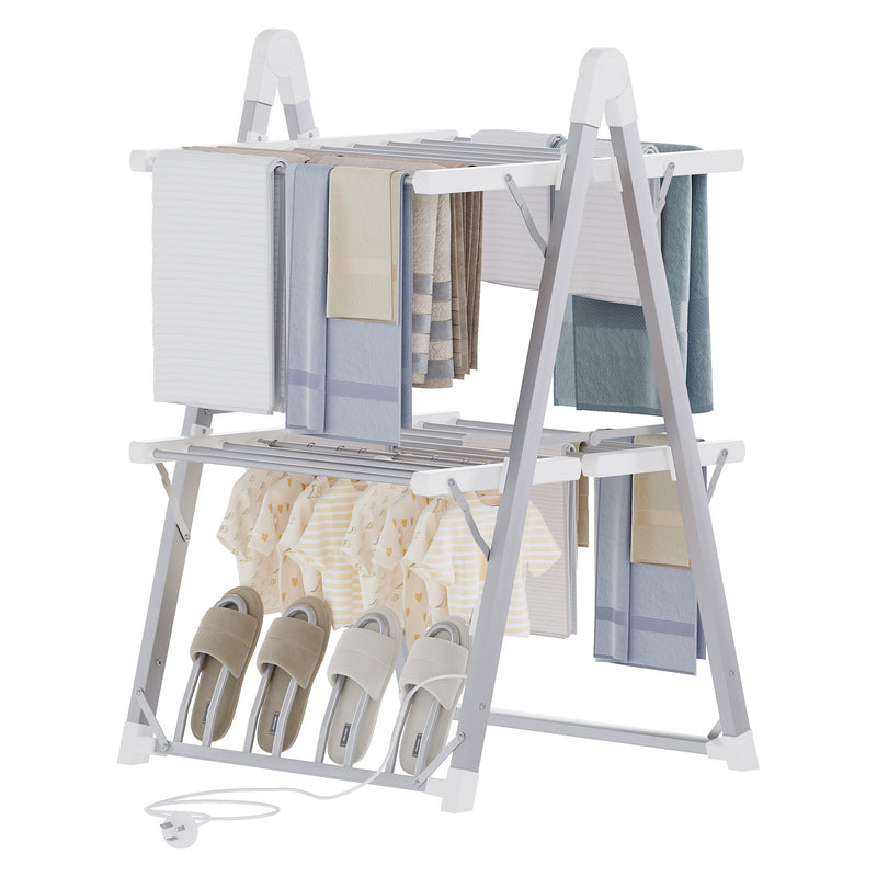 Advwin 2 Tier Freestanding Electric Heated Towel Rail